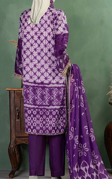 Junaid Jamshed Purple Lawn Suit | Pakistani Lawn Dress in USA- Image 2
