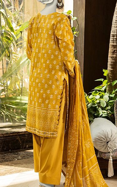 Junaid Jamshed Mustard Lawn Suit | Pakistani Lawn Dress in USA- Image 2