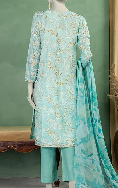 Junaid Jamshed Summer Green Dobby Suit | Pakistani Lawn Dress in USA- Image 2