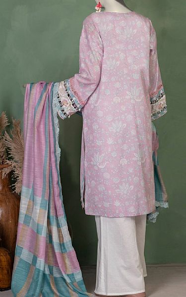 Junaid Jamshed Pink Lawn Suit (2 pcs) | Pakistani Lawn Dress in USA- Image 2