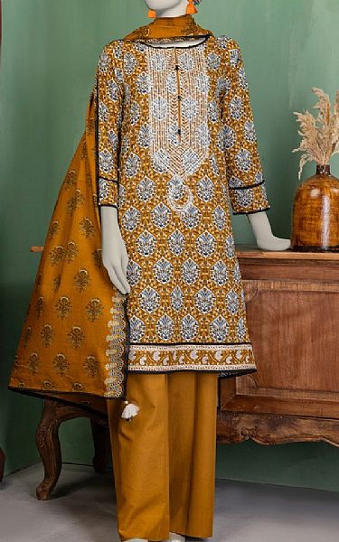 Junaid Jamshed Cadmium Orange Lawn Suit | Pakistani Lawn Dress in USA- Image 1