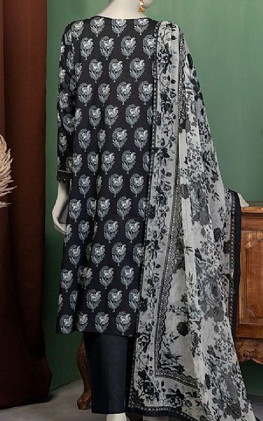 Junaid Jamshed Black Lawn Suit | Pakistani Lawn Dress in USA- Image 2