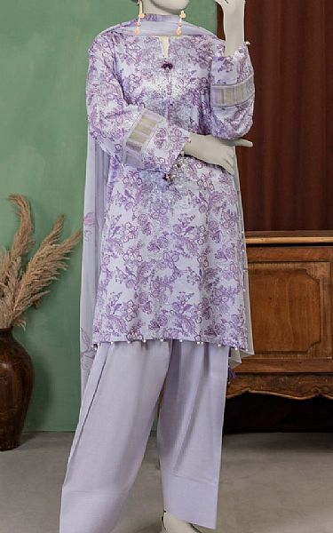 Junaid Jamshed Lavender Lawn Suit | Pakistani Lawn Dress in USA- Image 1