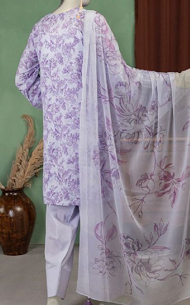 Junaid Jamshed Lavender Lawn Suit | Pakistani Lawn Dress in USA- Image 2