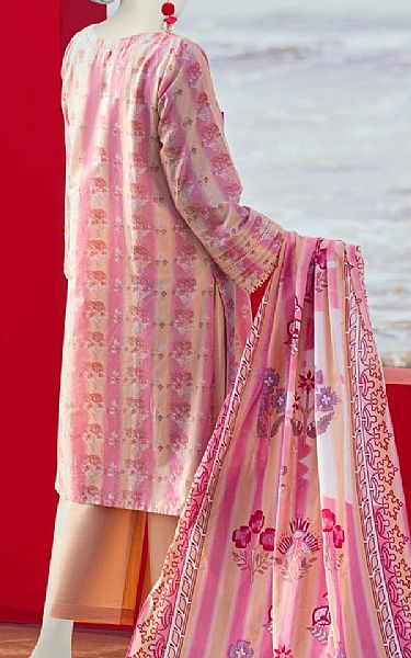 Junaid Jamshed Pink/Peach Lawn Suit | Pakistani Lawn Suits- Image 2