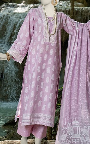 Junaid Jamshed Wisteria Purple Lawn Suit | Pakistani Lawn Suits- Image 1