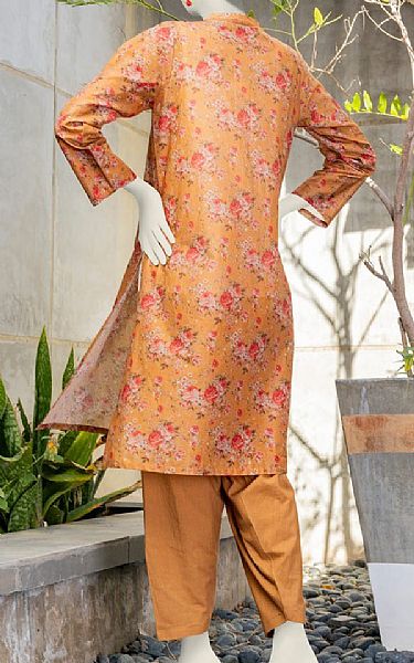 Junaid Jamshed Faded Orange Lawn Kurti | Pakistani Lawn Suits- Image 2