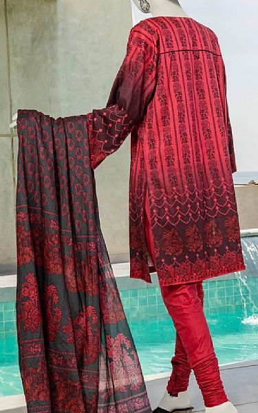 Junaid Jamshed Cardinal Lawn Suit (2 Pcs) | Pakistani Lawn Suits- Image 2