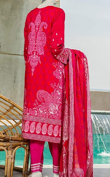 Junaid Jamshed Hot Pink Lawn Suit (2 Pcs) | Pakistani Lawn Suits- Image 2