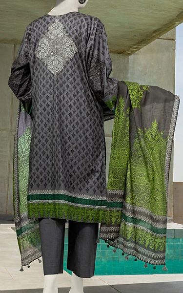 Junaid Jamshed Grey Lawn Suit (2 Pcs) | Pakistani Lawn Suits- Image 2