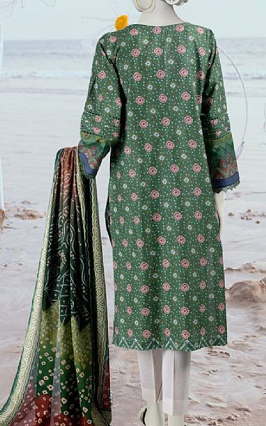 Junaid Jamshed Green Lawn Suit (2 Pcs) | Pakistani Lawn Suits- Image 2