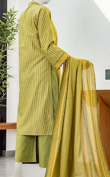Junaid Jamshed Olive Green Lawn Suit | Pakistani Lawn Dress in USA- Image 2