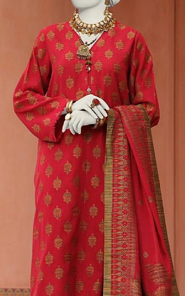 Junaid Jamshed Cardinal Jacquard Suit | Pakistani Lawn Suits- Image 2