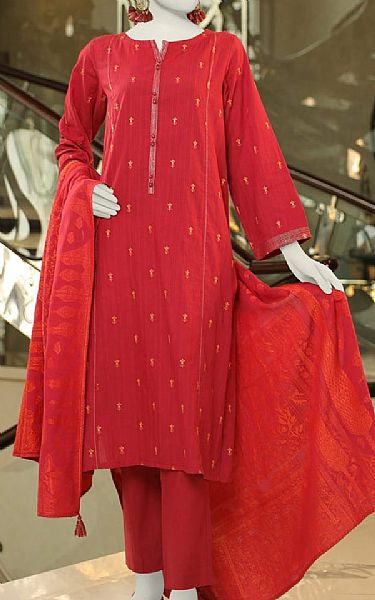 Junaid Jamshed Cardinal Lawn Suit | Pakistani Lawn Suits- Image 1