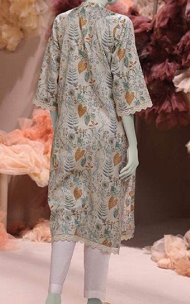 Junaid Jamshed Grey Cambric Kurti | Pakistani Winter Dresses in USA- Image 2