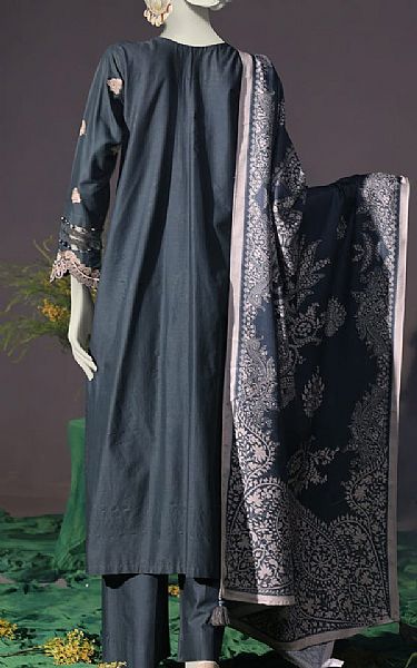 Junaid Jamshed Black Cambric Suit | Pakistani Winter Dresses in USA- Image 2