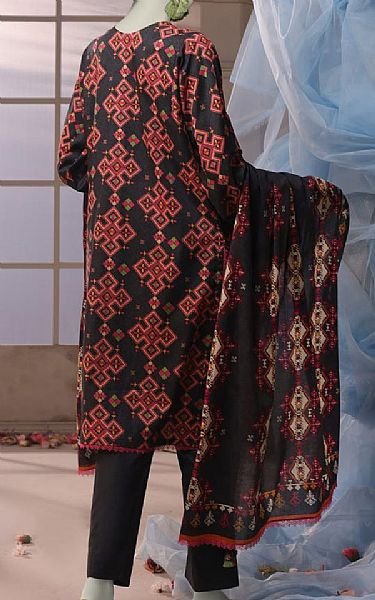 Junaid Jamshed Black Cambric Suit | Pakistani Winter Dresses in USA- Image 2