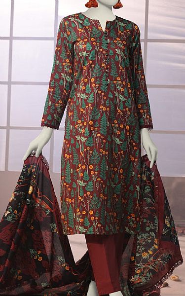 Junaid Jamshed Multi Cambric Suit | Pakistani Winter Dresses in USA- Image 1