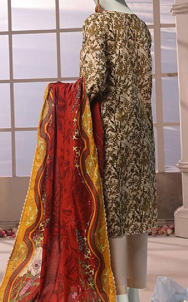 Junaid Jamshed Ivory Cambric Suit | Pakistani Winter Dresses in USA- Image 2