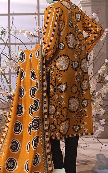Junaid Jamshed Brownish Orange Khaddar Suit | Pakistani Winter Dresses in USA- Image 2