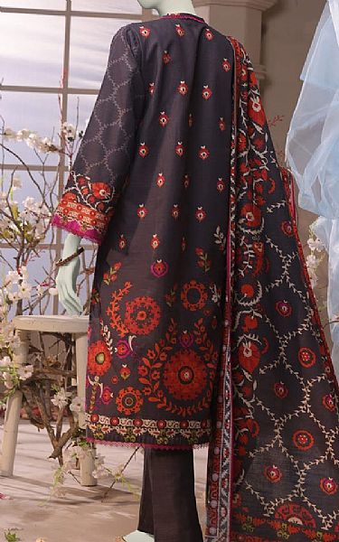 Junaid Jamshed Purple Taupe Khaddar Suit | Pakistani Winter Dresses in USA- Image 2