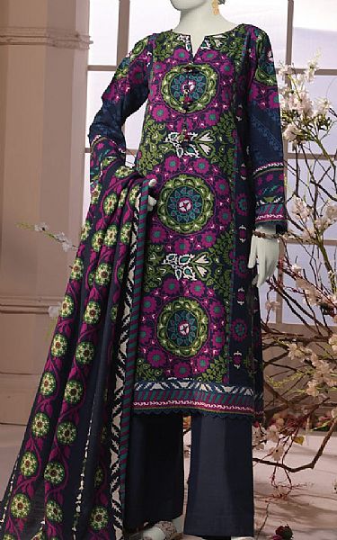 Junaid Jamshed Pickled Bluewood Khaddar Suit | Pakistani Winter Dresses in USA- Image 1