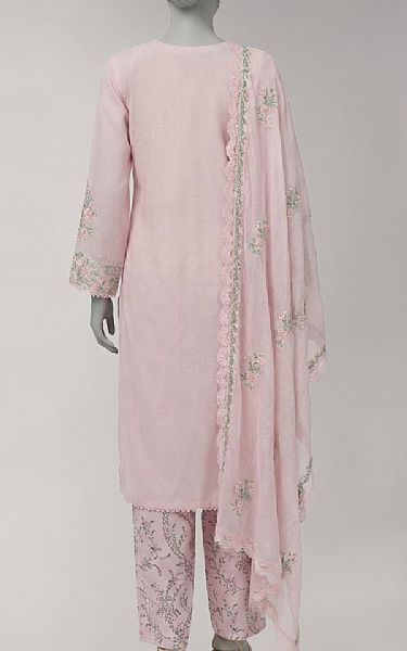 Junaid Jamshed Oyster Pink Lawn Suit | Pakistani Lawn Dress in USA- Image 2