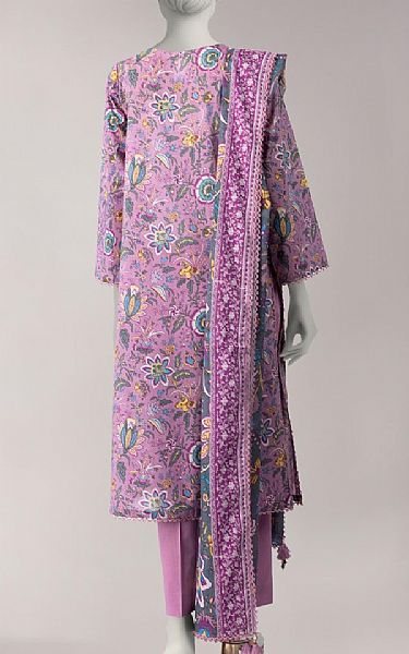 Junaid Jamshed Pink Pearl Lawn Suit | Pakistani Lawn Dress in USA- Image 2