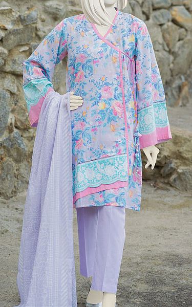 Junaid Jamshed Lilac Cambric Suit | Pakistani Dresses in USA- Image 1
