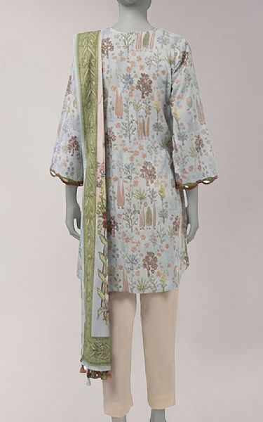 Junaid Jamshed Multi Lawn Suit (2 pcs) | Pakistani Lawn Dress in USA- Image 2