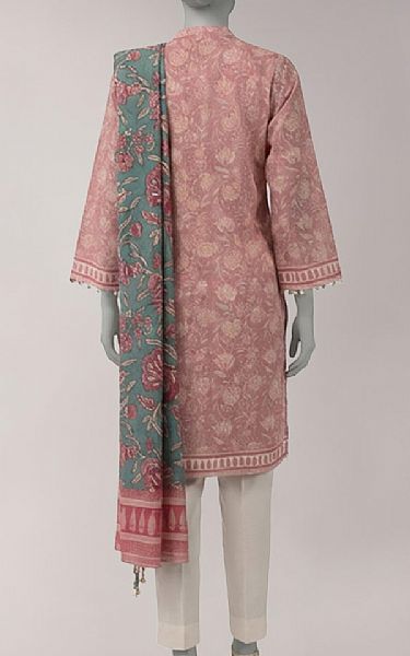 Junaid Jamshed Dusty Pink Lawn Suit (2 pcs) | Pakistani Lawn Dress in USA- Image 2