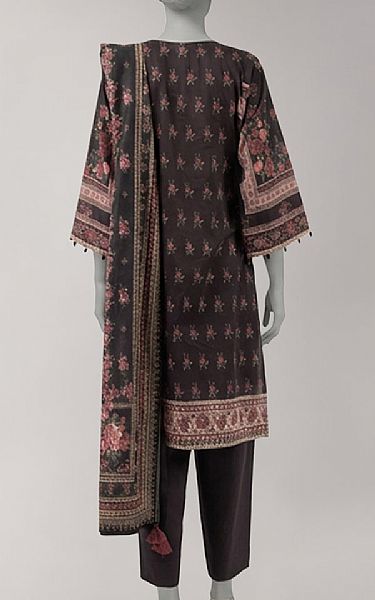 Junaid Jamshed Black Lawn Suit | Pakistani Lawn Dress in USA- Image 2