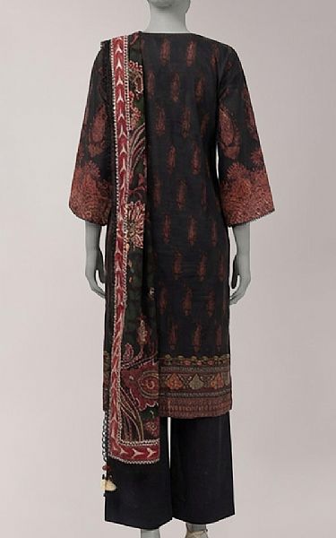 Junaid Jamshed Black Lawn Suit | Pakistani Lawn Dress in USA- Image 2
