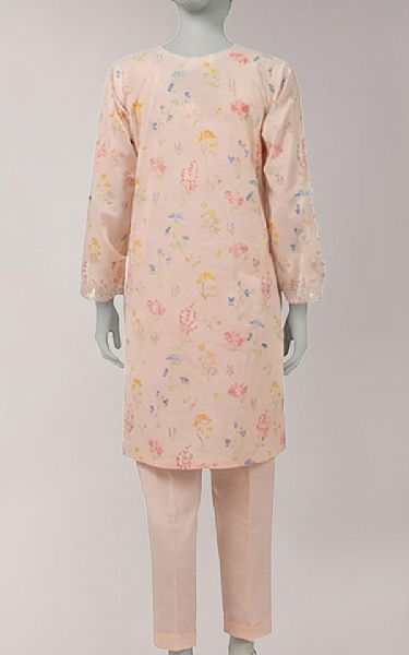 Junaid Jamshed Peach Lawn Suit (2 pcs) | Pakistani Lawn Dress in USA- Image 2