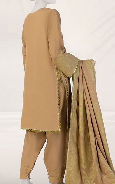 Junaid Jamshed Dark Beige Jacquard Suit | Pakistani Lawn Dress in USA- Image 2