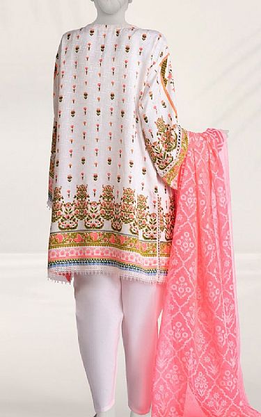 Junaid Jamshed Pale Pink Dobby Suit (2 pcs) | Pakistani Lawn Dress in USA- Image 2