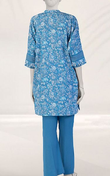 Junaid Jamshed Denim Blue Liminal Suit (2 pcs) | Pakistani Lawn Dress in USA- Image 2