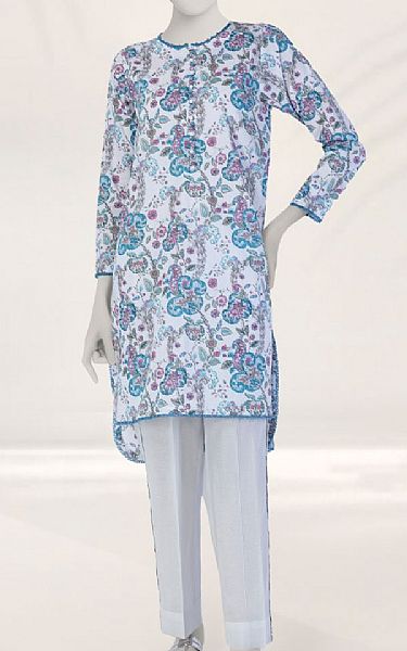 Junaid Jamshed Off White Liminal Suit (2 pcs) | Pakistani Lawn Dress in USA- Image 1