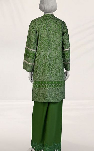 Junaid Jamshed Green Cambric Suit (2 pcs) | Pakistani Lawn Dress in USA- Image 2