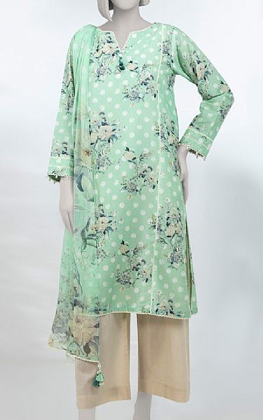 Junaid Jamshed Sea Mist Lawn Suit (2 pcs) | Pakistani Lawn Dress in USA- Image 1