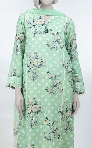 Junaid Jamshed Sea Mist Lawn Suit (2 pcs) | Pakistani Lawn Dress in USA- Image 2