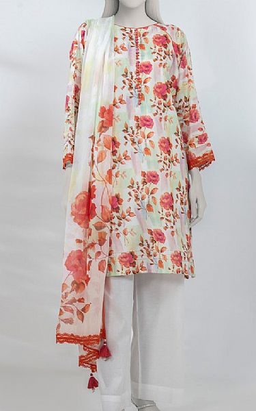 Junaid Jamshed Multi Lawn Suit (2 pcs) | Pakistani Lawn Dress in USA- Image 1