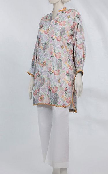 Junaid Jamshed Multi Lawn Kurti | Pakistani Lawn Dress in USA- Image 1