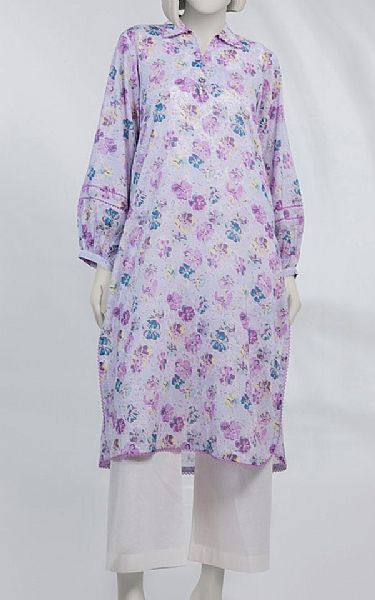 Junaid Jamshed Lilac Lawn Kurti | Pakistani Lawn Dress in USA- Image 1