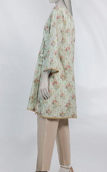 Junaid Jamshed Sage Green Lawn Kurti | Pakistani Lawn Dress in USA- Image 2