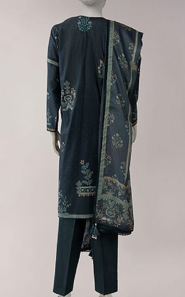 Junaid Jamshed Black Lawn Suit | Pakistani Lawn Dress in USA- Image 2