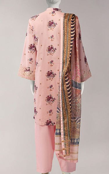 Junaid Jamshed Cavern Pink Lawn Suit | Pakistani Lawn Dress in USA- Image 2