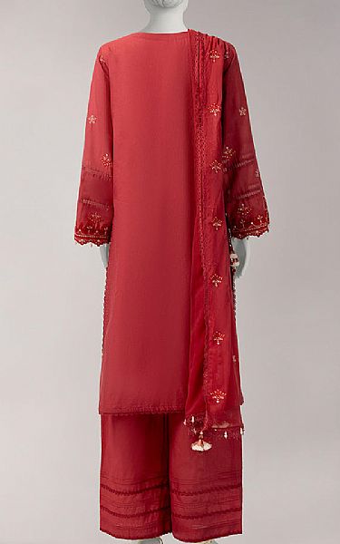 Junaid Jamshed Red Lawn Suit | Pakistani Lawn Dress in USA- Image 2