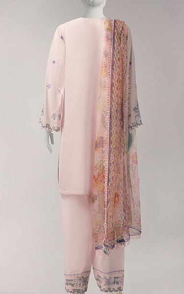 Junaid Jamshed Oyster Pink Lawn Suit | Pakistani Lawn Dress in USA- Image 2