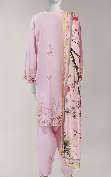 Junaid Jamshed Pink Pearl Cotton Suit | Pakistani Lawn Dress in USA- Image 2